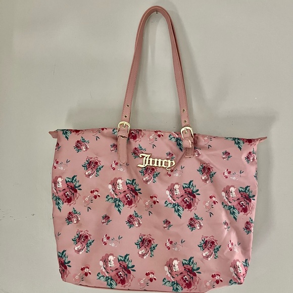 Juicy Couture Bags Juicy Couture Pink Floral Tote Bag Coin Purse Poshmark